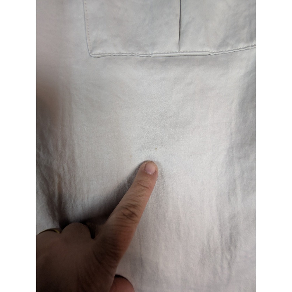 Chicos XL Silver Satin Quiet Luxury Romantic Feminine Dress Minimalist Cargo GUC - Picture 12 of 13